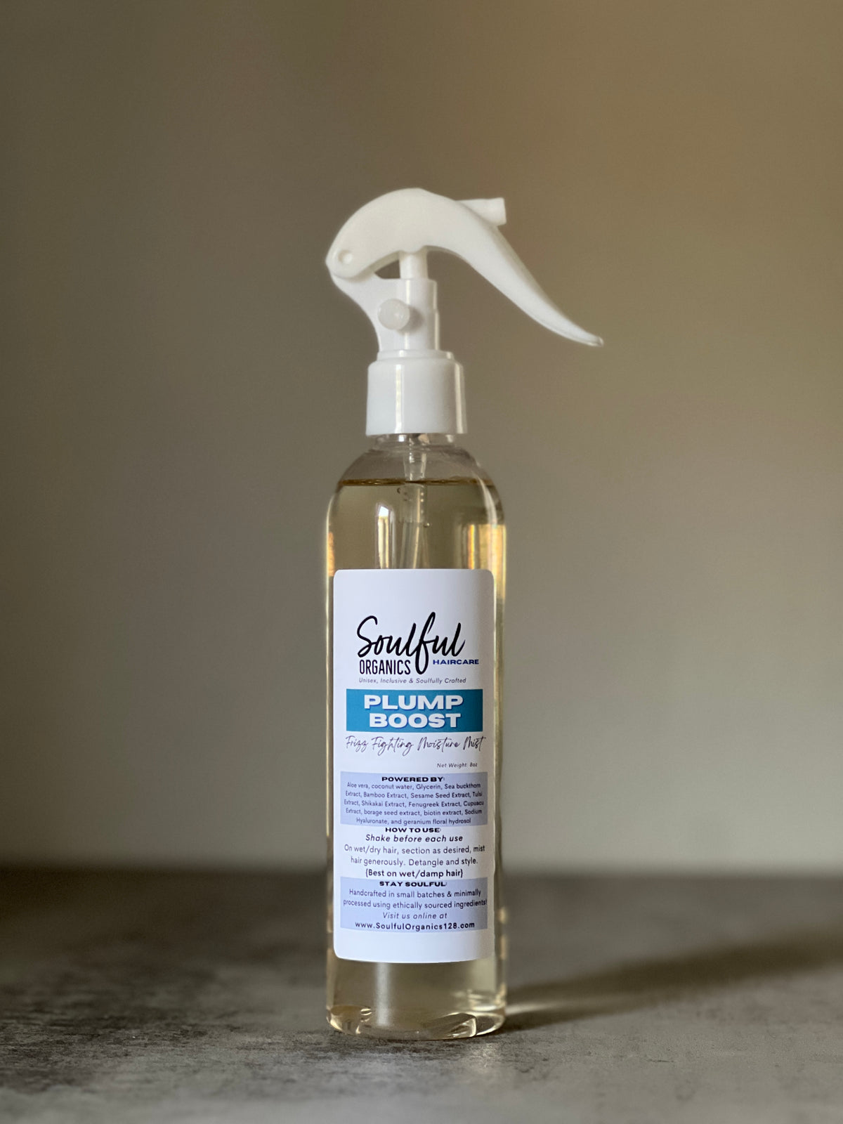 Plump Boost Frizz Fighting Moisture Boosting Hair Mist – Soulful Organics